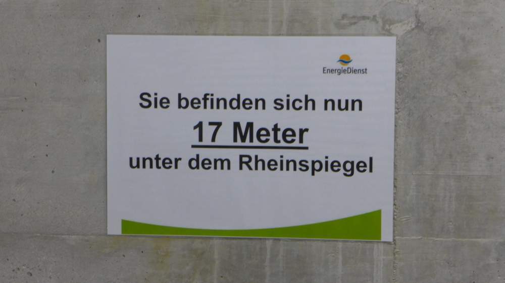 17 Meter unter dem Wasserspiegel des Rheins - und es geht noch weiter