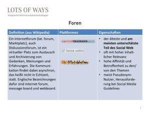 Foren - Definition, Plattformen, Vorteile für PR und Marketing