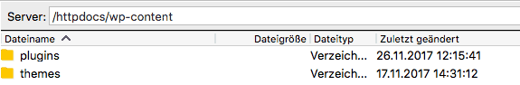 WordPress-Ordner wp-content