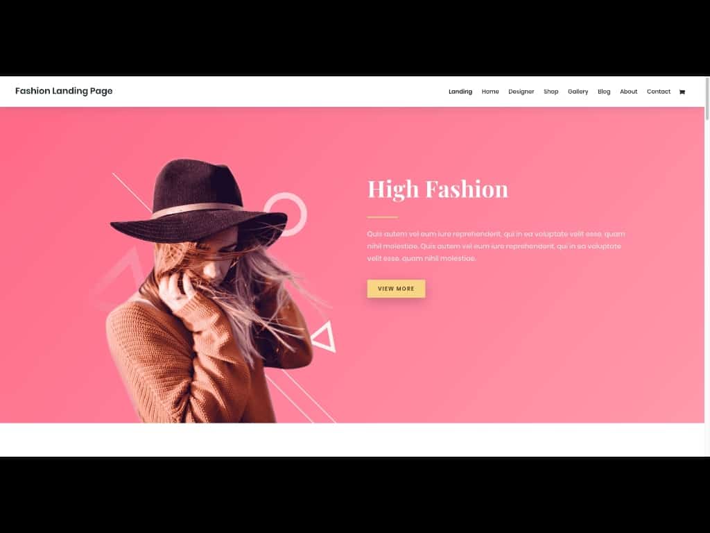 Screenshot Divi Layout Pack Fashion